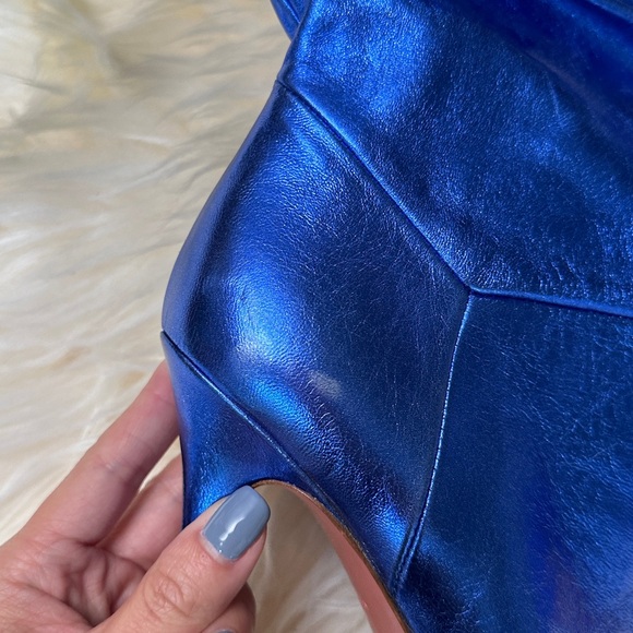 NIB AMINA MUADDI Metallic blue boots - Picture 8 of 9